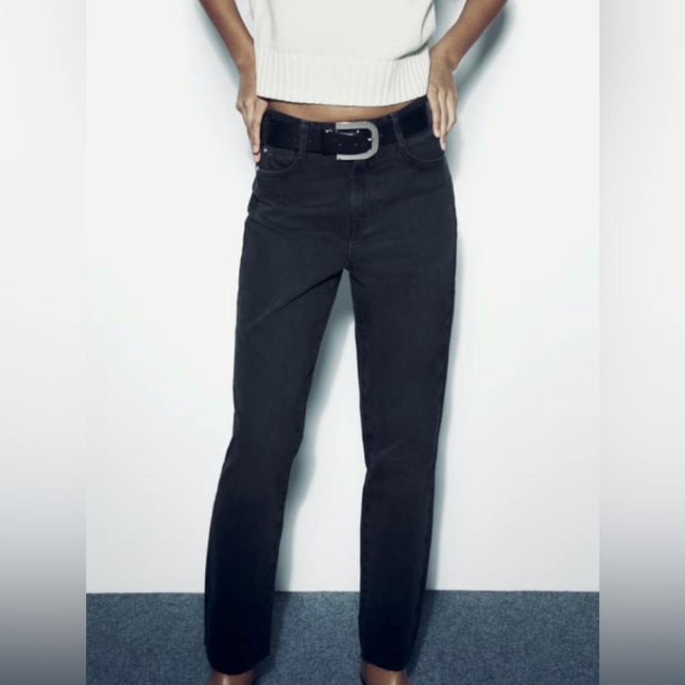 Zara black boyfriend jeans
